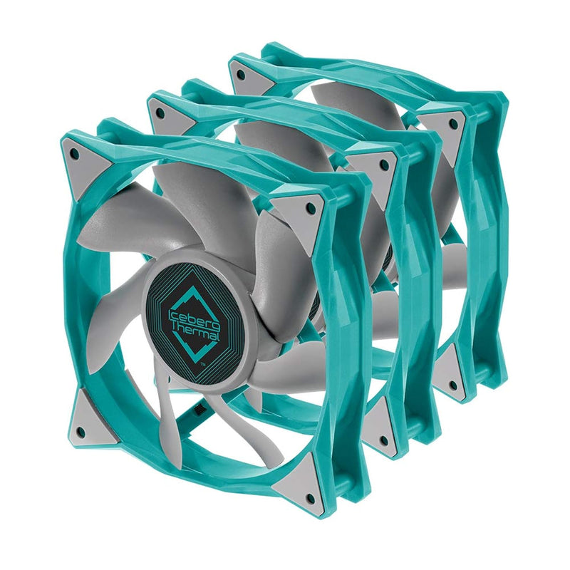 Iceberg Thermal 120Mm Pwm Premium Case Fan ((3-Pack) Teal)