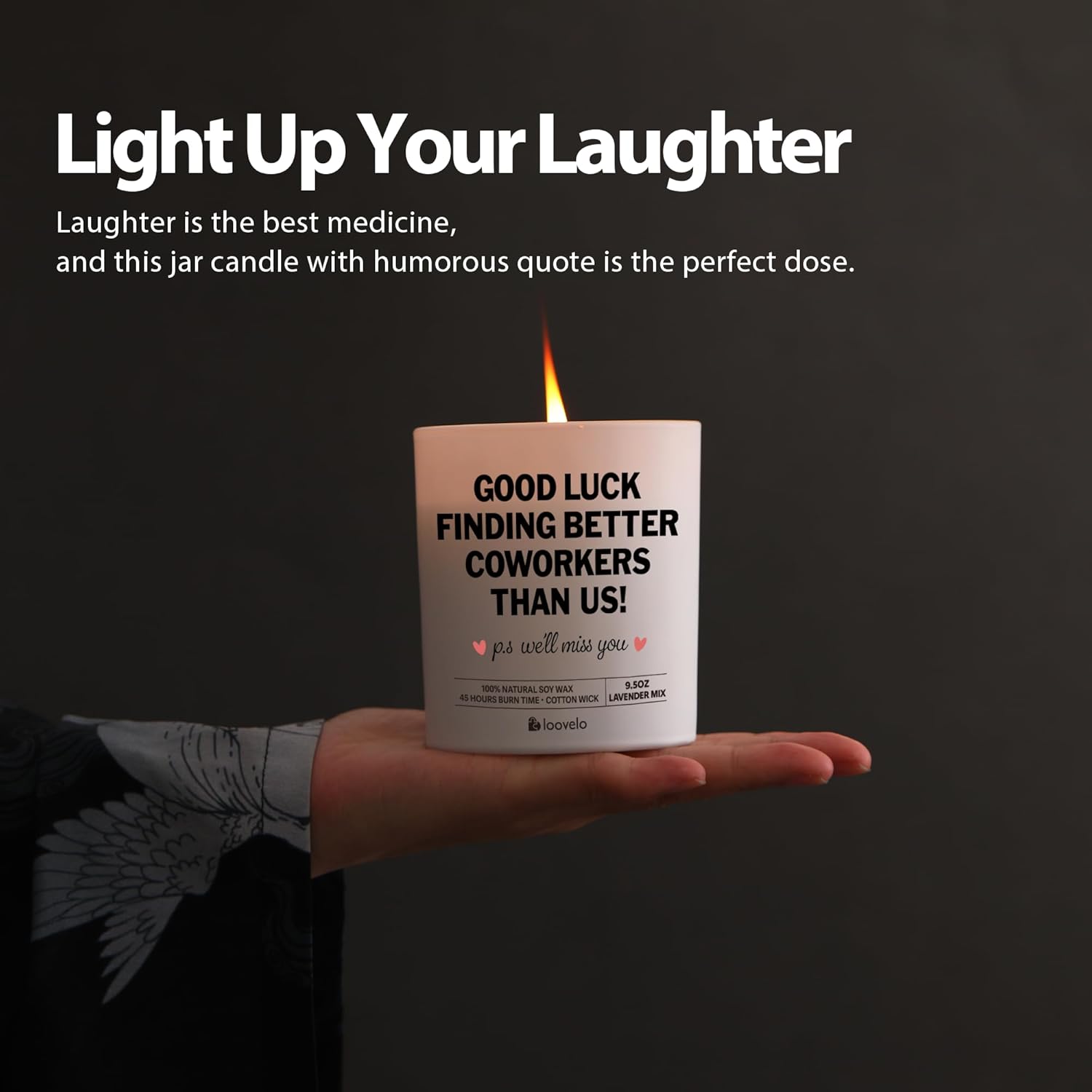 Good Luck Finding Better Coworkers Than Us Coworker Leaving Gifts Retirement Going Away Gifts For Retired Colleagues Scented Candle Home Office Jar Candles Sage Lavender Scent Soy Wax 9.5 Oz