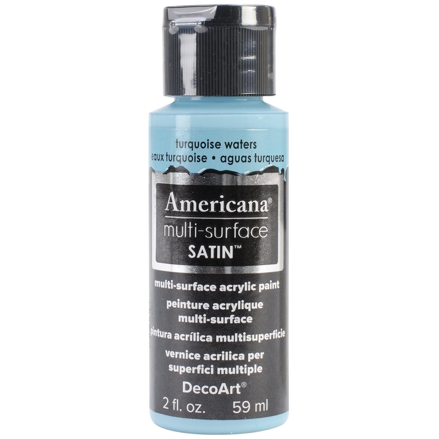 DecoArt Americana Multi-Surface Satin Acrylic Paint, 2-Ounce, Turquoise Waters