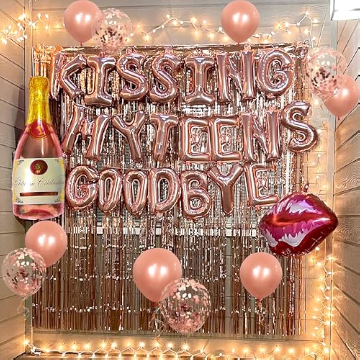 Luxury Kissing My Teens Goodbye Balloon Banner Birthday Party Balloons 20Th Birthday Party Decor Twenties Birthday Party Decorations