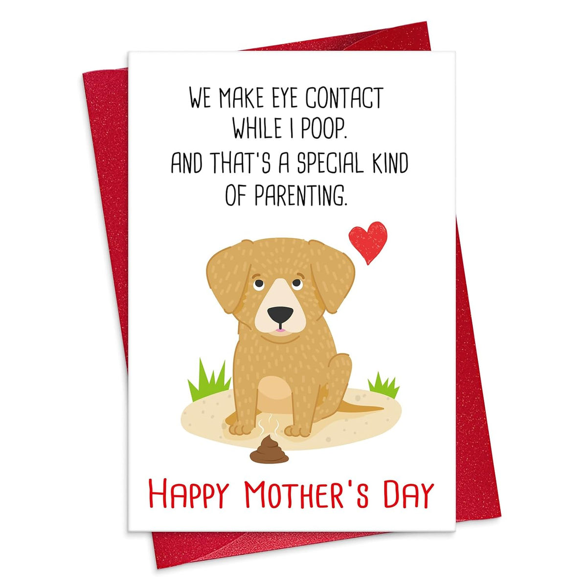 Funny Mothers Day Card - 5.5X8'' Happy Mother'S Day Card For Dog Moms Fur Mom Mothers Day Gifts Humorous With Envelope For Women