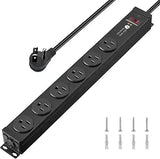 4000J Surge Protector Power Strip Heavy Duty Metal 6 Ft 14AWG Extension Cord
