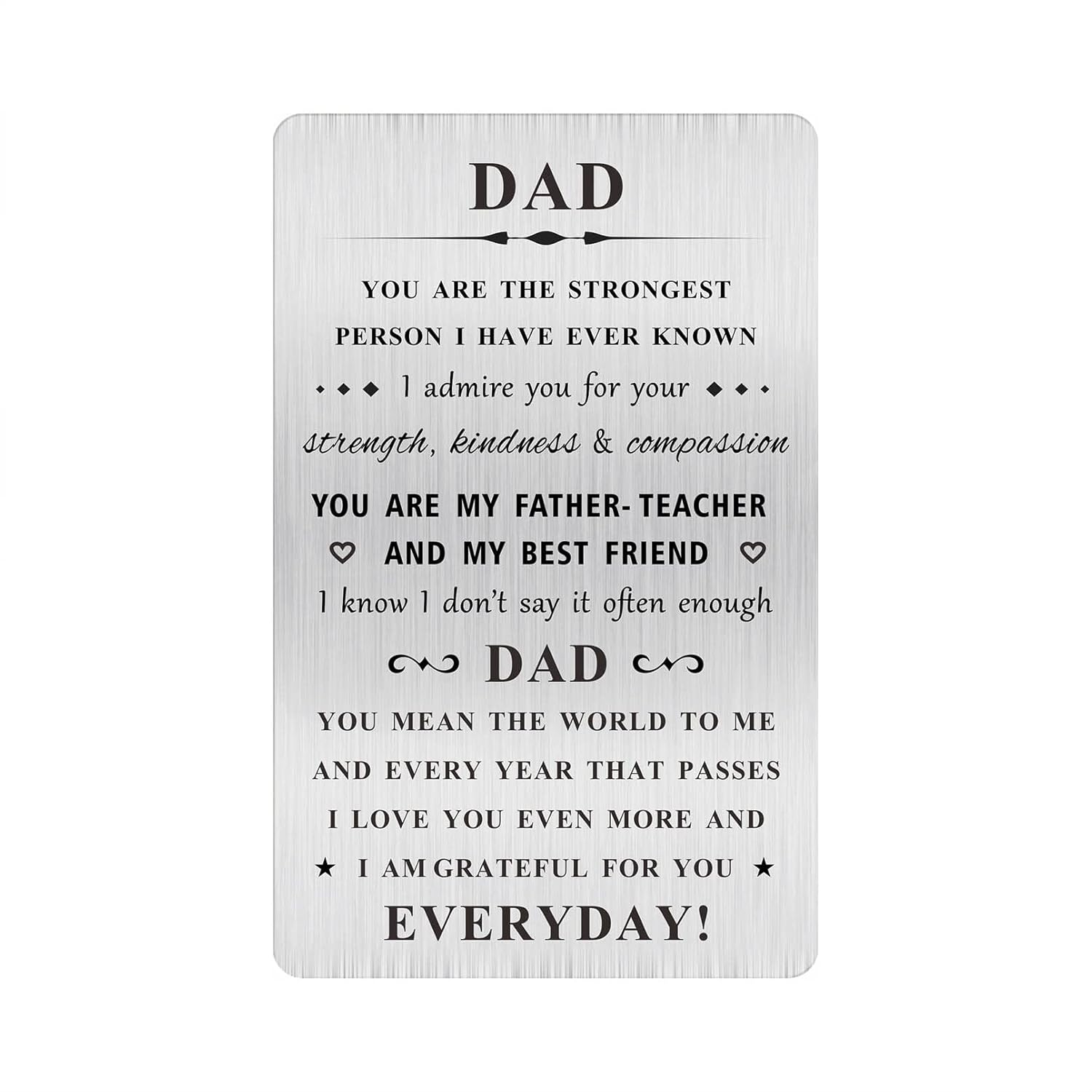 Dad Valentines Card Gifts - You Mean The World To Me - I Love You Dad Gifts, Birthday