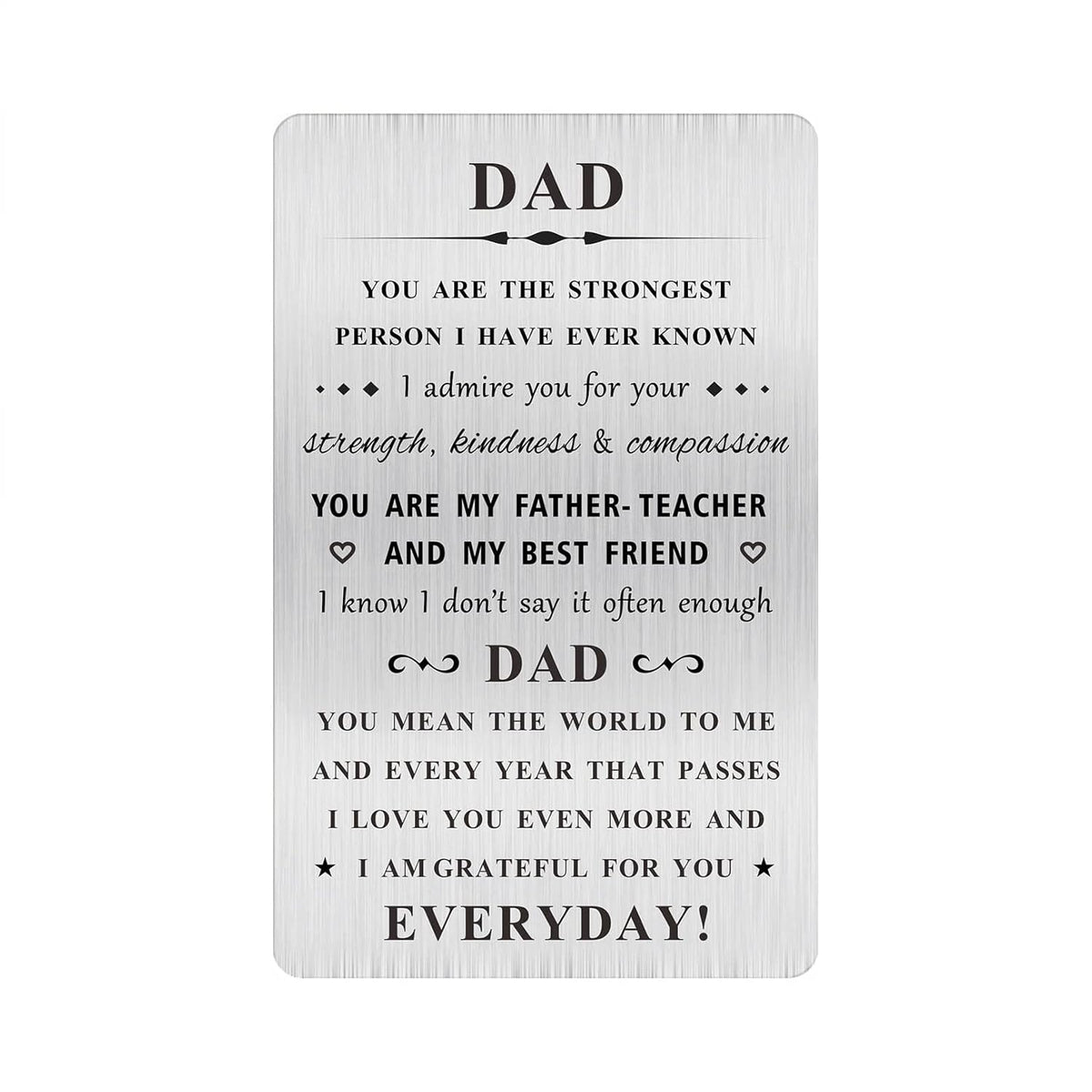 Dad Valentines Card Gifts - You Mean The World To Me - I Love You Dad Gifts, Birthday