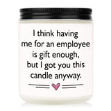 Scented Candles - Boss Gifts For Women Men, Funny Birthday Gift For Best Boss Lady, Christmas Cool Gifts For Bosses Female- Lavender Natural Soy Wax Candle