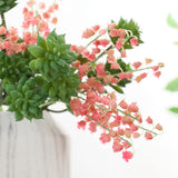 21Pcs Artificial Lily Of The Valley Pink Flowers Bell Orchid Flower Wedding Bouquet For Home Office Garden Wedding Party Decor