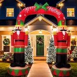 8Ft Christmas Inflatable Outdoor Decoration, Nutcracker Soldier Inflatable Archway With Built-In Led Lights, Christmas B