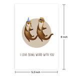Cute Otter Love Card For Husband Wife, Funny Valentine’S Day Card, Humorous Anniversary Card