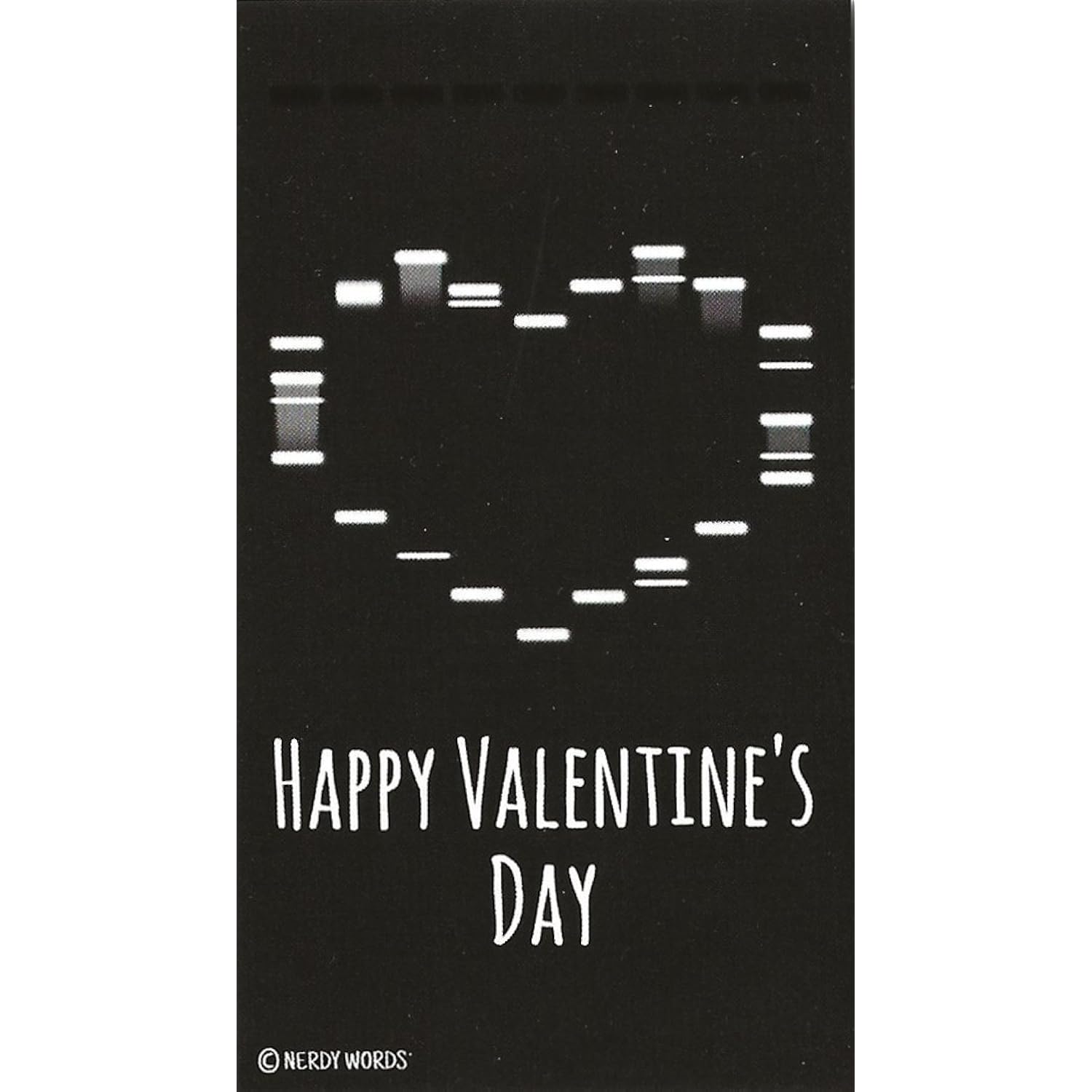 Mini Gel Electrophoresis Heart Valentines (Set Of 24, Wallet-Sized Cards) For Valentine'S Day