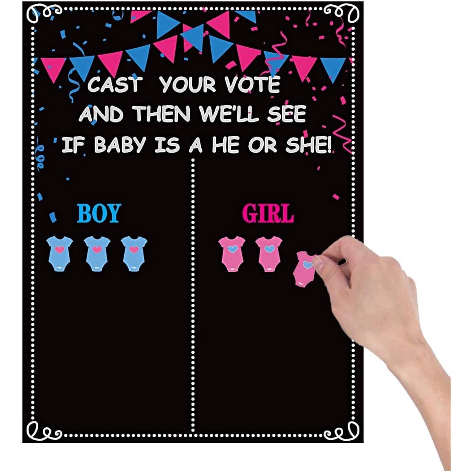 Gender Reveal Decorations - 54 Voting Gender Reveal Games Gender Reveal Ideas Boy Or Girl Games Party Supplies For Gender Reveal Voting Use Gender Reveal Decor