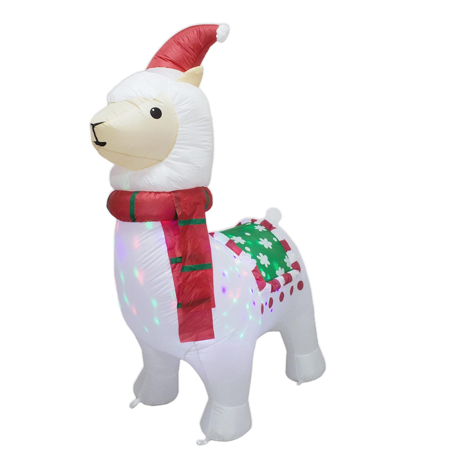 6 Feet Inflatable Christmas Alpaca Holiday Lighted Blow Up Yard Decoration Alpaca Christmas Inflatable Llama Outdoor Déc