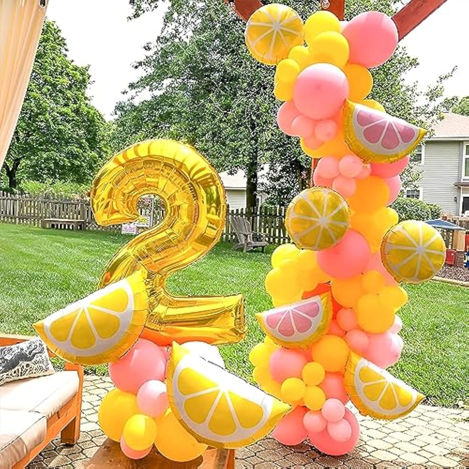 143Pcs Lemon Balloon Arch Garland Kit Pastel Yellow Pink Lemon Yellow Balloons For Lemonade Birthday Party Main Squeeze Sunflower Sunshine Baby Shower Honeybee Theme Party Decorations