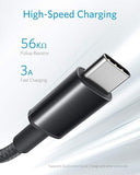 2 Pack USB A to USB C Fast Charging Cable 6FT Black for iPhone 17 Samsung Galaxy LG Beats