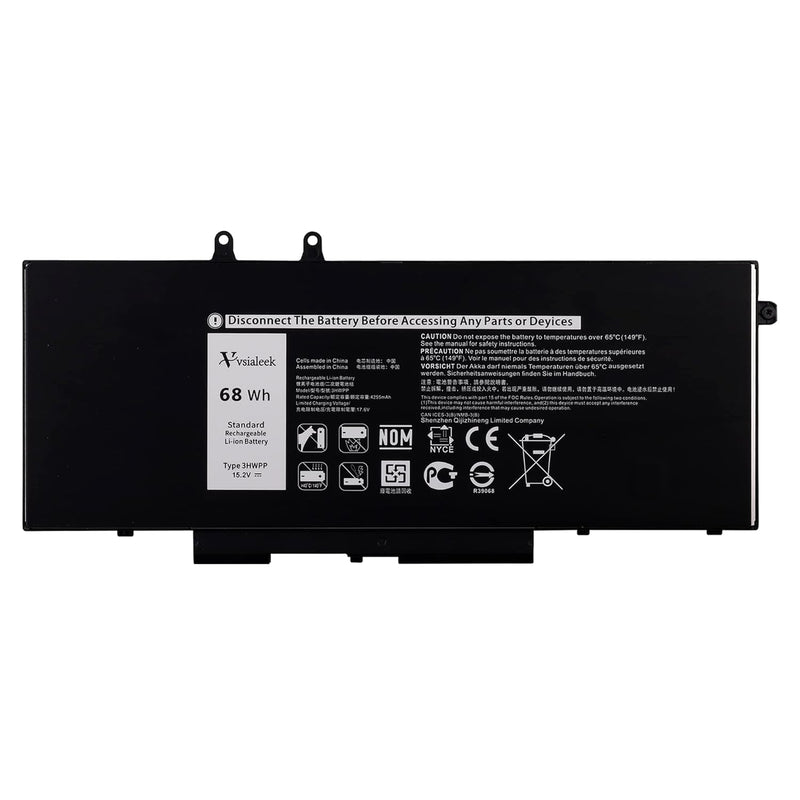 3Hwpp 68Wh Replacement Battery Compatible With Latitude 5401 5501 5411 5511 E5