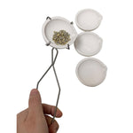 4Pcs 2.76"Ceramic Quartz Crucible Bowl Dish Cup For Melting Gold Silver Copper Whips Tongs Handle 2A Jewelry Refining Casting Pot And 20G Borax