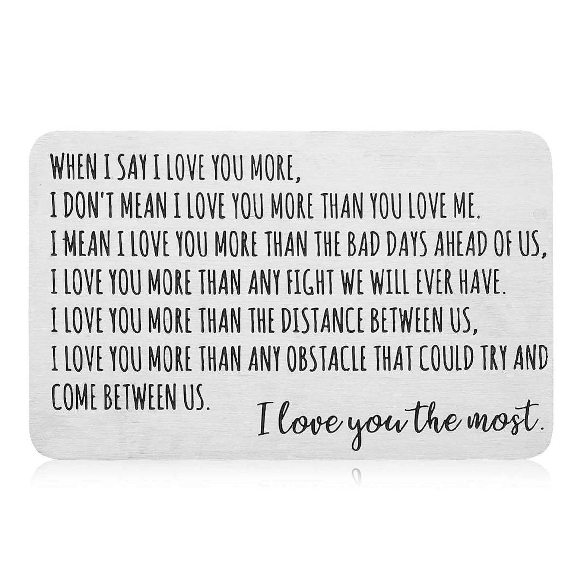 Valentines Day Gifts For Him Her Wallet Insert Card For Boyfriend Husband Wife Couple Gifts For Girlfriend Anniversary For Men Women Birthday Christmas When I Say I Love You National Boyfriend Day