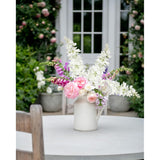 White Delphinium Artificial Flowers, 6Pcs Artificial Larkspur Flower 17.5'' Fake Delphinium Flowers Silk Flowers For Home Decor, Diy Floral Centerpieces For Tables