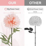 Artificial Chrysanthemum Flowers Ball Flowers,10Pcs Large Realistic Fake Mums Silk Plants With Stems For Wedding Home Christmas Floral Arrangement Halloween Table Centerpiece (Champagne)
