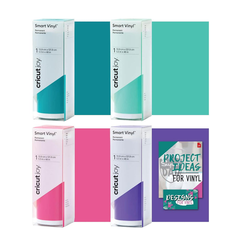 Joy Smart Permanent Vinyl Bundle- Aqua, Mint, Party Pink, And Purple A