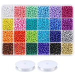 4500Pcs Seed Beads 24 Colors 4Mm Round Beads For Friendship Bracelet Making Kit Waist Small Bead Rainbow Beads For Diy Crafting 6/0