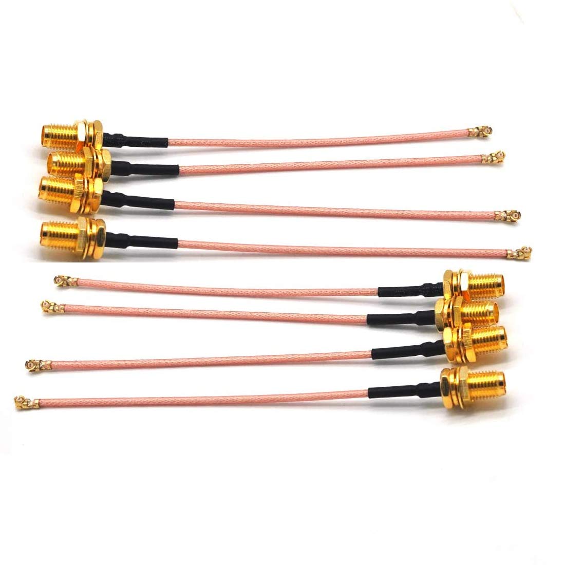 8Pcs 20Cm Ipx/Ufl To Rp-Sma Female Extension Cord Antenna Wifi Pigtail Cable Ipex U.Fl Ipx Connector To Rp-Sma Female Jack Plug Rg178 Coax Jumper Cable