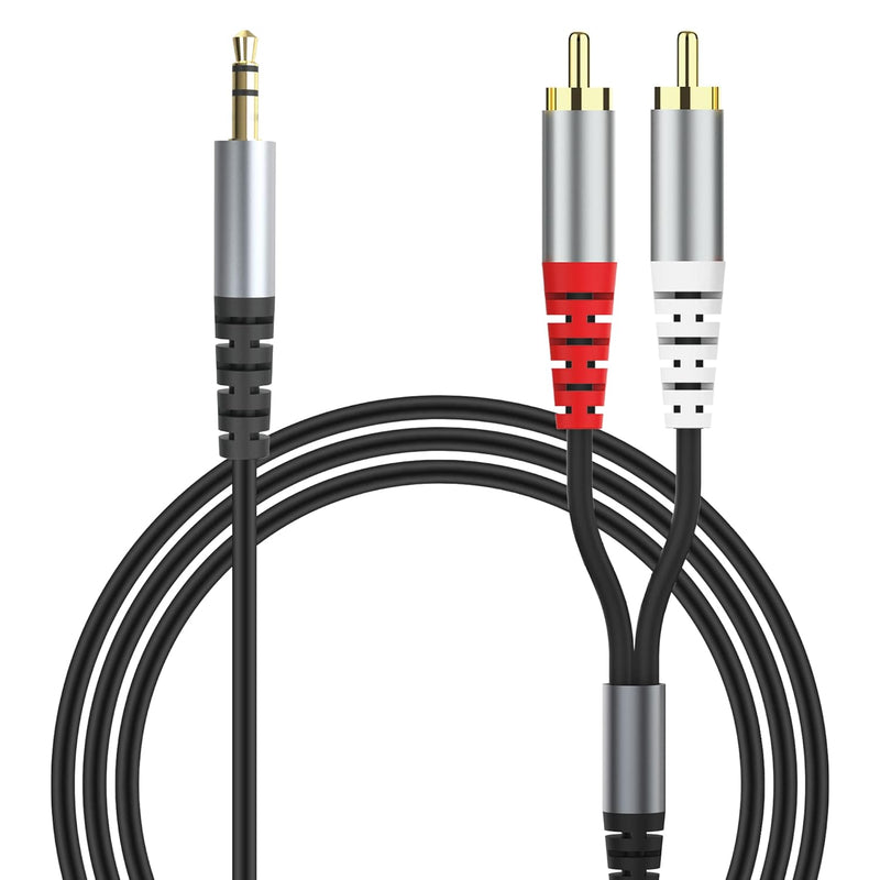 Rca To 3.5Mm Aux Cable, (2M/6.6Feet) 3.5Mm 1/8 To Rca 2-Male Headphone Jack Ad