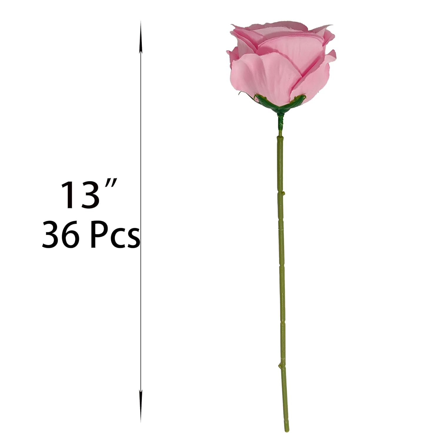 Fake Flower Heads For Craft,3.3'' Light Pink Rose Heads Artificial Flowers,36 Pcs Silk Rose Heads Bulk,Satin Rose Heads With Stems For Diy Flower Well,Crafts Bouquest (36, Pink)
