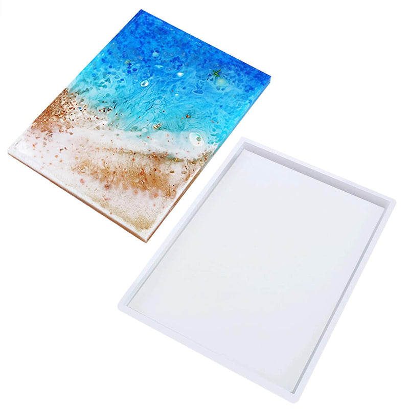Silicone Tray Molds For Epoxy Resin, Large Epoxy Resin Casting Mold For Diy Crafts Serving Board