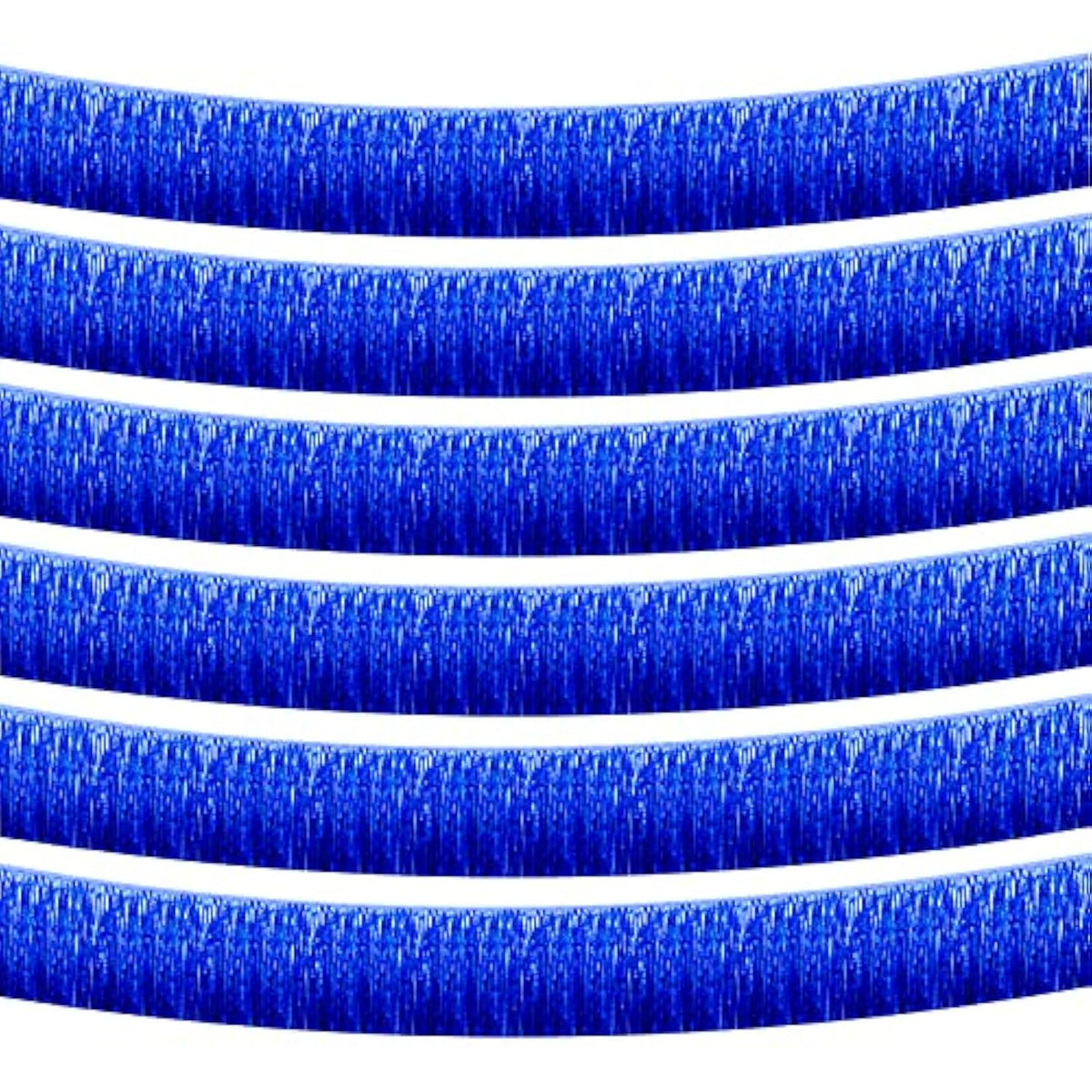 6 Pack 10 Feet Foil Fringe Garland Metallic Tinsel Streamers Banner Wall Hanging Curtain Backdrop Banner For Parade Floats, Thanksgiving, Christmas, Birthday, Halloween Party Decorations(Blue)