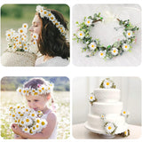 Artificial Flowers10 Bundles Artificial Daisy Flowers 20.5" High Small Daisy Artificial Flower Outdoor Silk Flowers Fake Wildflowers Faux Greenery Shrubs Plants Home Decoration