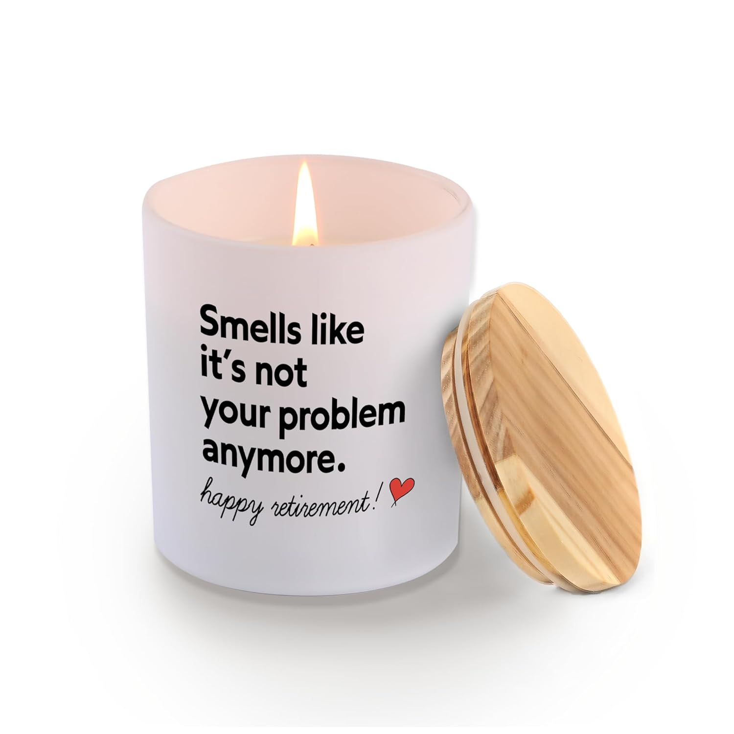 Smells Like It’S Not Your Problem Anymore Retirement Gifts Retired Scented Candles For Home Office Jar Candles Lavender Sage Floral Scent Soy Wax Candles 9.5 Oz