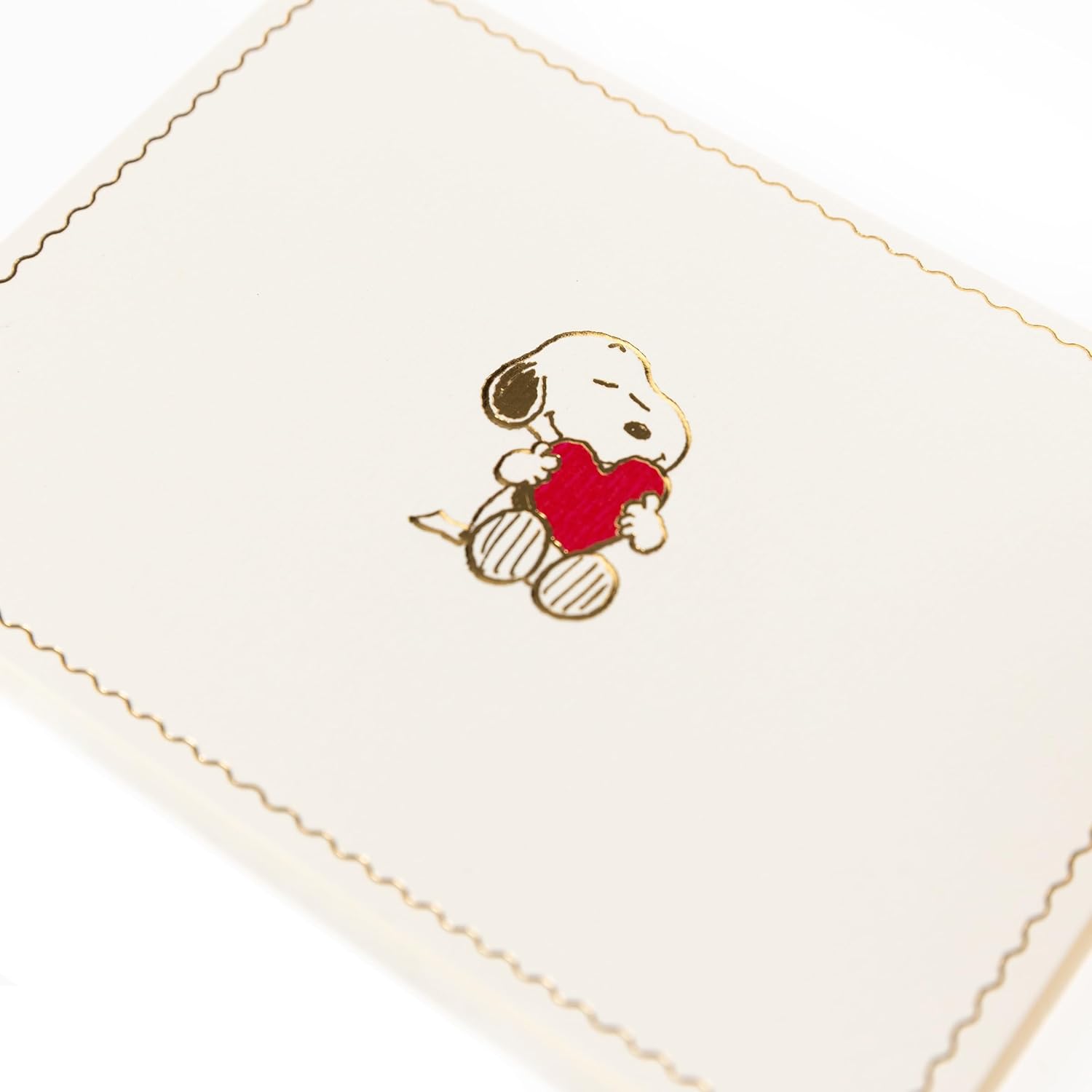 Peanuts Designer Cards Luxe Collection, Gold Foil Embossed Stationary Boxed Set, 10 Blank Cards With 11 Envelopes, All Occasion Greetings, 5.25" X 3.8"