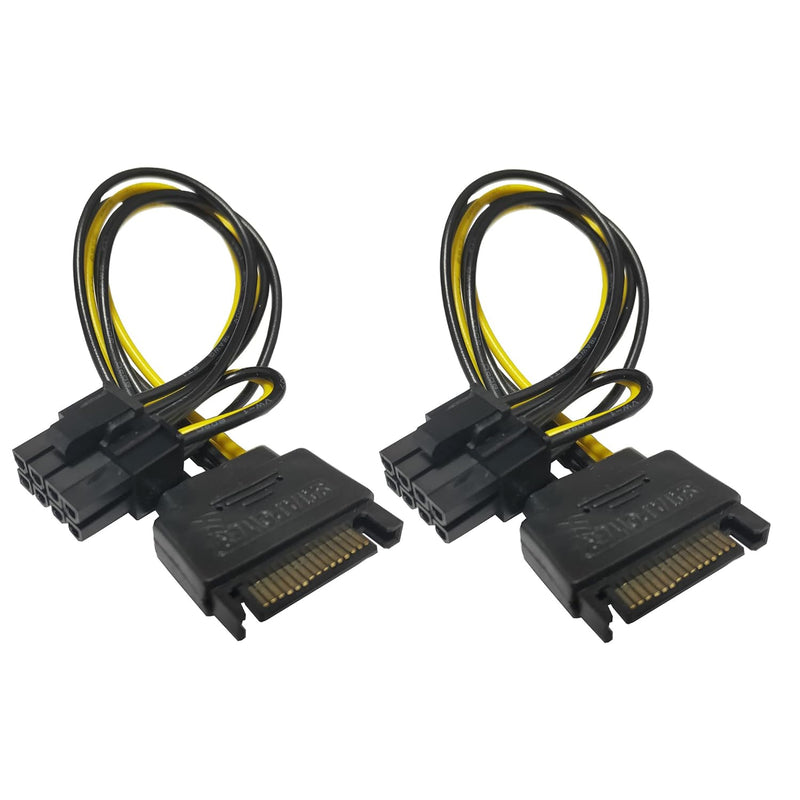 Pci Express Power Cable,15 Pin Sata Male To 8 Pin (6+2 Pin) Pci Express Female