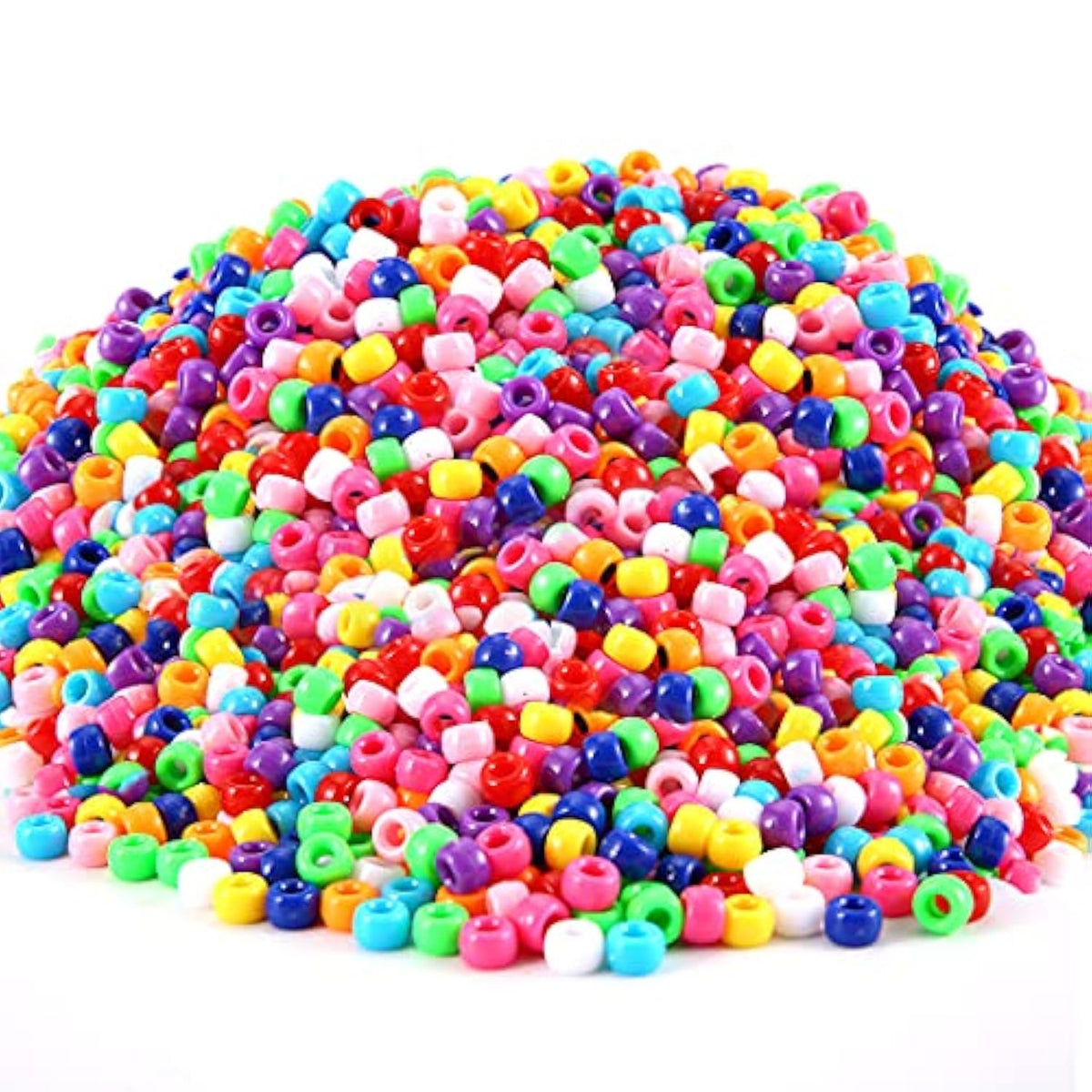 3000+ Pony Beads, Multi-Color Craft & Hair Braid Beads (Large Classic Pack)