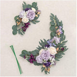 Artificial Wedding Arch,Faux Flower Swag Set Of 2 For Wedding Welcome Signs Floral Decorations And Wedding Reception Ceremony Signs