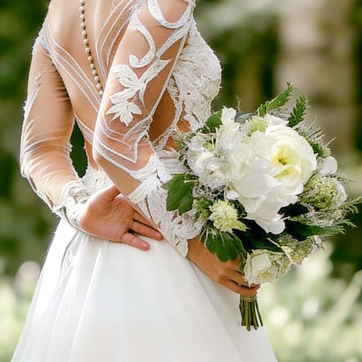 2 White Fake Flower Bouquets Mixed With White Tulip Peony And Greenery Stems, Artificial Flowers For Indoor Outdoor Home Office Table Centerpiece Decor, Wedding Bridal Farmhouse Decor