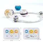 Jewelry Resin Bead Mold (2 Pcs) Diy Dried Flower Epoxy Ab Glue Round Bead Mold (5 Mm), Used For Resin Earrings, Bracelet Jewelry Making, Epoxy Craft Decoration Supplies And 30 S925 Silver Washers