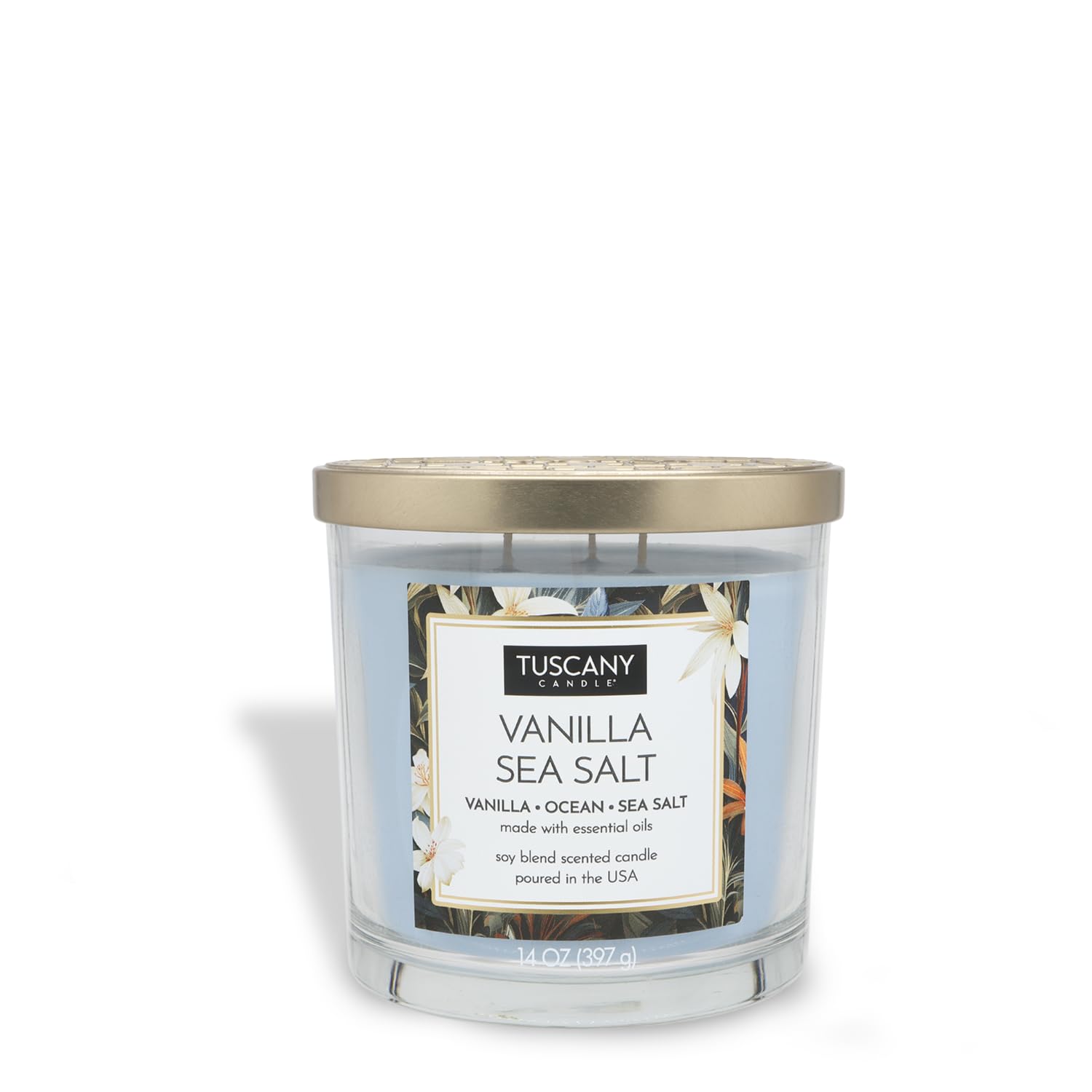 Tuscany 14 oz. Vanilla Sea Salt Soy Blend Jar Candle One Size (69646)