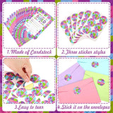 24 Set Girls Pink Birthday Party Invitations With Envelopes Bulk, Stacking Bricks Invite Card Set, Block Bricks Invitation Cards Sticker Labels For Girls Party Supplies Decoration