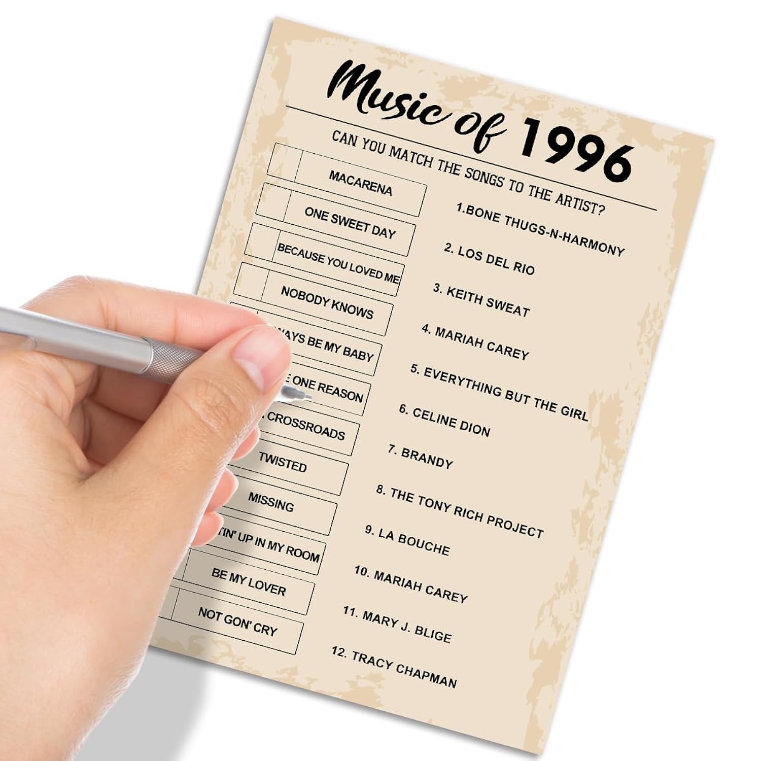 30Th Birthday Party Games, Music Of 1996 Games, Birthday Party Supplies For Adults, Fun 1996S Party Game?Pack Of 30 Cards