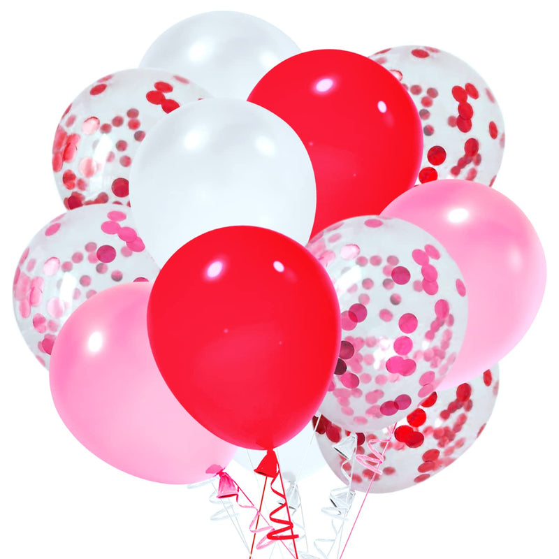 Valentines Day Balloons 100 Pcs 12 Inch Red White Pink Balloons Red Co