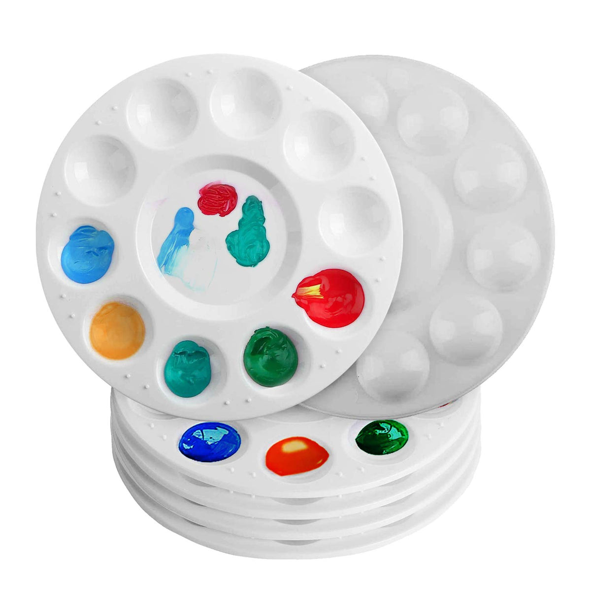 Paint Tray Palettes, 6 Pack, Painting Supplies, Painting Palette For Kids, Plastic Palette