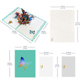Butterflies Pop Up Card Pop Up Flower Greeting Cards Mother'S Day Card Happy Birthday Card Graduation Anniversary Valentine Thinking Of You Gift With Envelope And Blank Note.