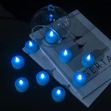 Led Tea Lights Candles- 24Pack Blue Flameless Candles Realistic And Bright Flickering Long Lasting 200Hours For Holiday Celebration,Home Decoration