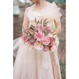 Artificial Flowers Dusty Pink Silk Fake Flowers For Diy Wedding Bouquets Cake Flowers Spring Decor Table Centerpieces Arrangements Baby Shower Decoration