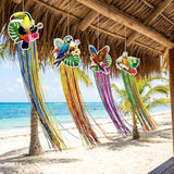 10Pcs Hawaiian Luau Party Decorations - Tropical Birds Hanging Decor With Aloha Banner For Hawaii Summer Outdoor Door Sign Birthday Supplies