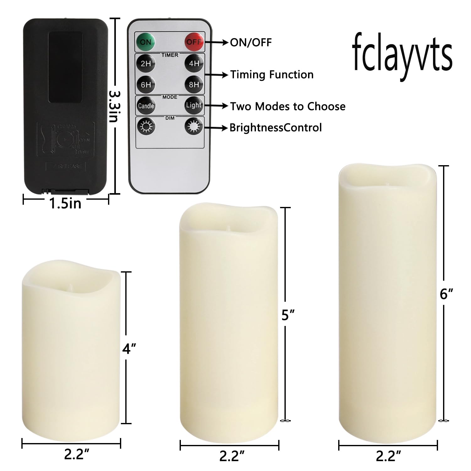 24-Pack Led Flameless Candles With Remote Control -Remote Flameless Candles- Timer Candles -3D Flame, For Halloween Christmas Parties,Wedding,Home,Gift And Special Occasions(Three Sizes)