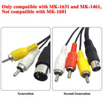 6 Feet Standard Av Cable Rca Connection Cord Compatible Sega Genesis 2 & 3