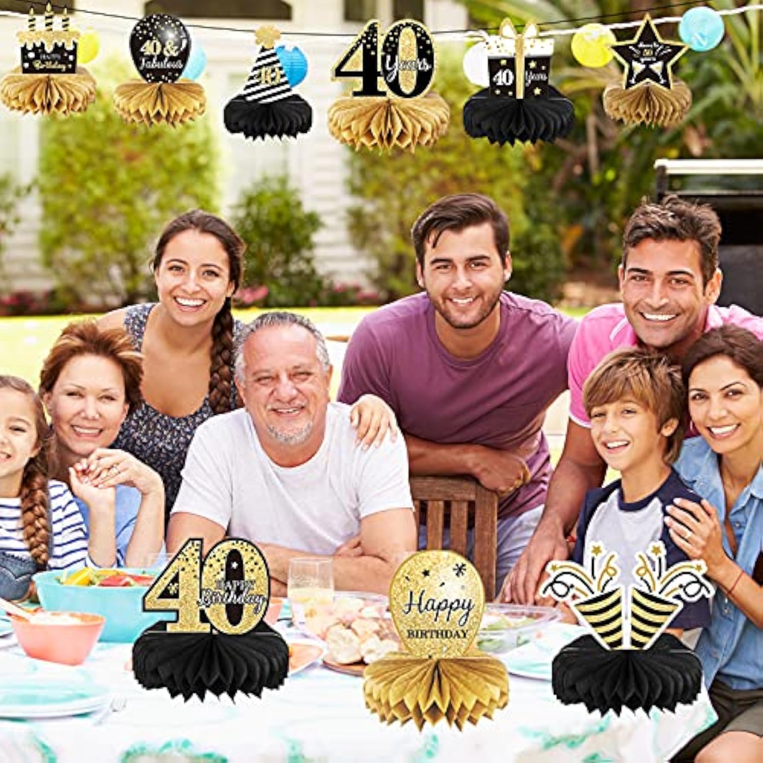 9 Pieces 40Th Birthday Decoration 40Th Birthday Centerpieces For Table