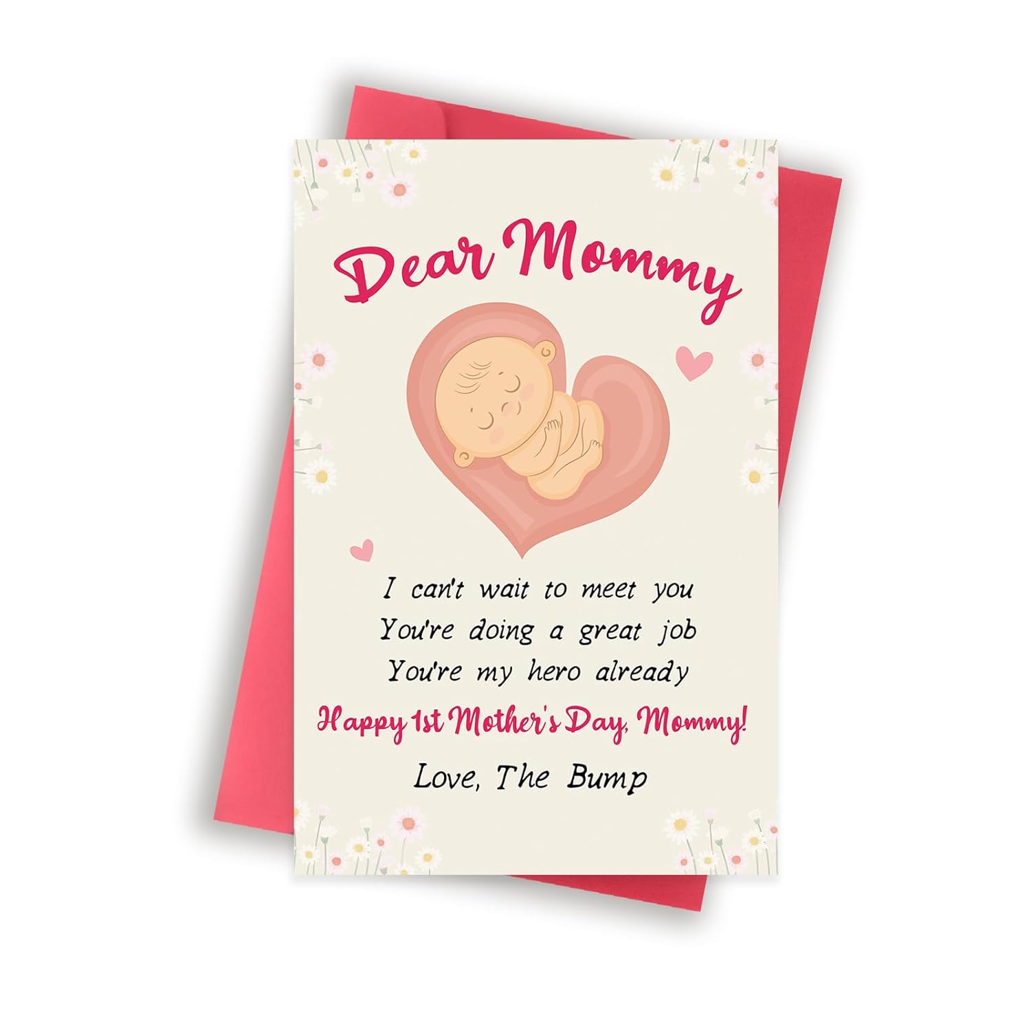 Mdroluru First Mothers Day Gifts For New Mom, Best Gifts For Expecting Mom, Unique First Mothers Day Card From Baby, You Are My Hero Already!